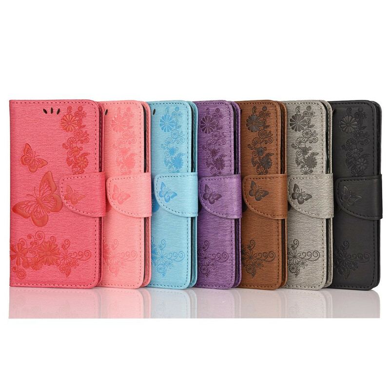 Capa Flip Para iPhone 11 De Cordão Borboletas Esplêndidas