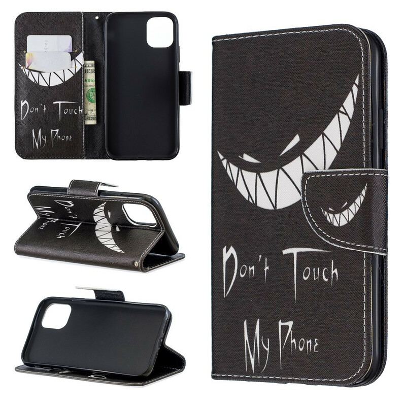 Capa Flip Para iPhone 11 Telefone Do Diabo