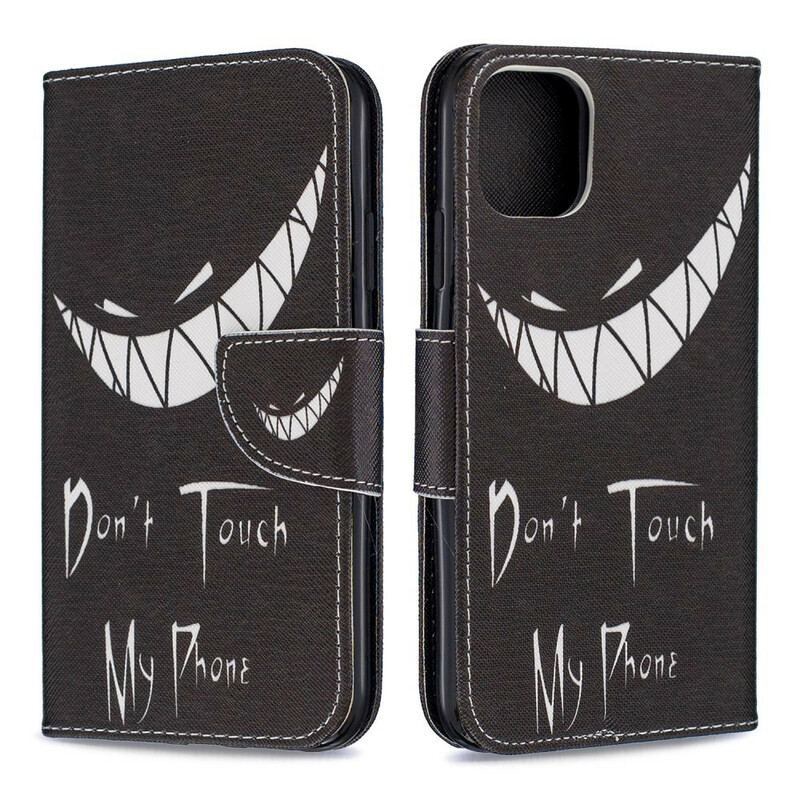 Capa Flip Para iPhone 11 Telefone Do Diabo