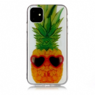 Capa Para iPhone 11 Abacaxi Incógnito Sem Costura