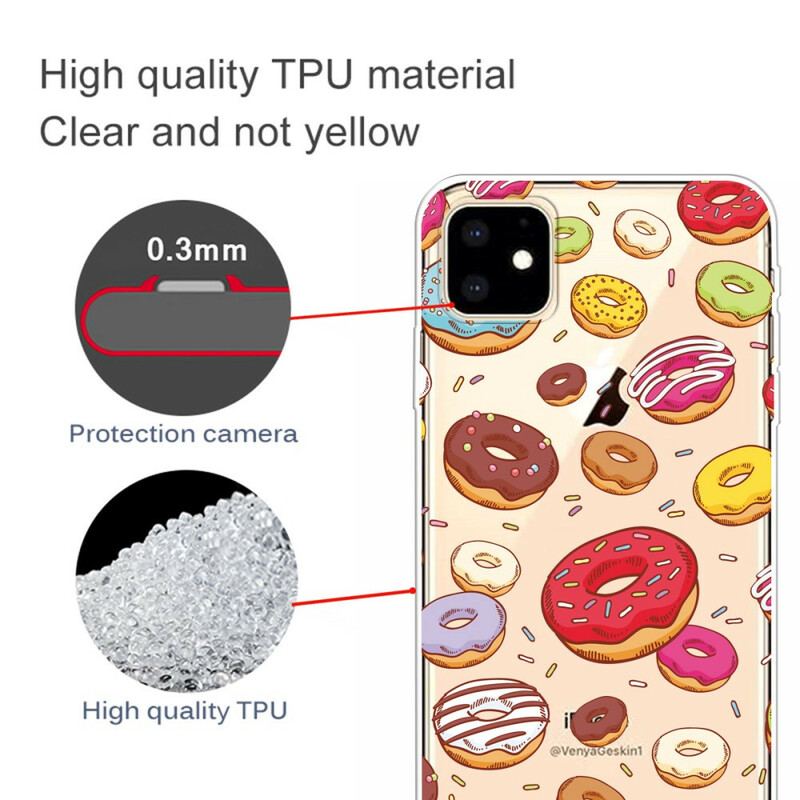 Capa Para iPhone 11 Amo Rosquinhas