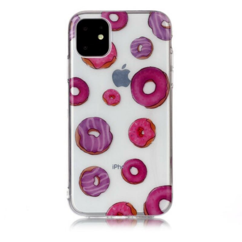 Capa Para iPhone 11 Leque De Rosquinha Sem Costura