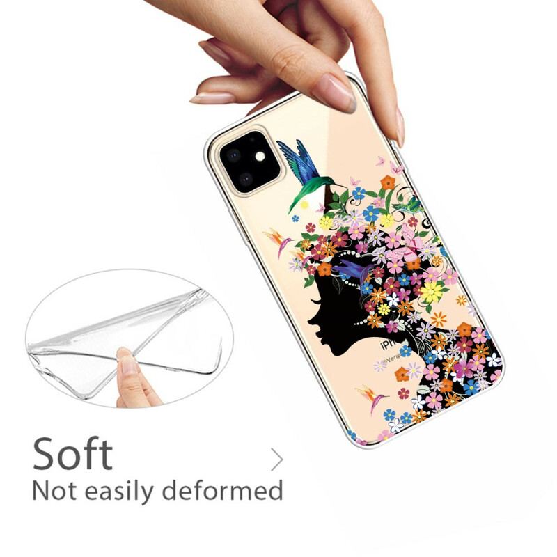 Capa Para iPhone 11 Linda Cabeça De Flor