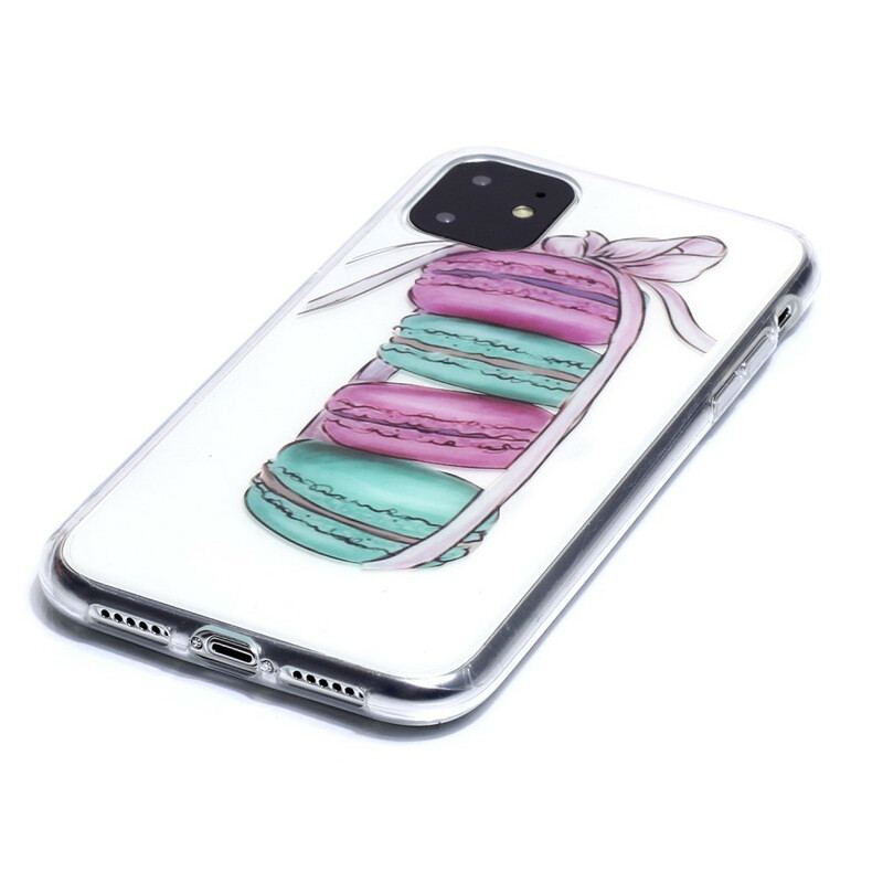 Capa Para iPhone 11 Macarons Gourmet Transparentes