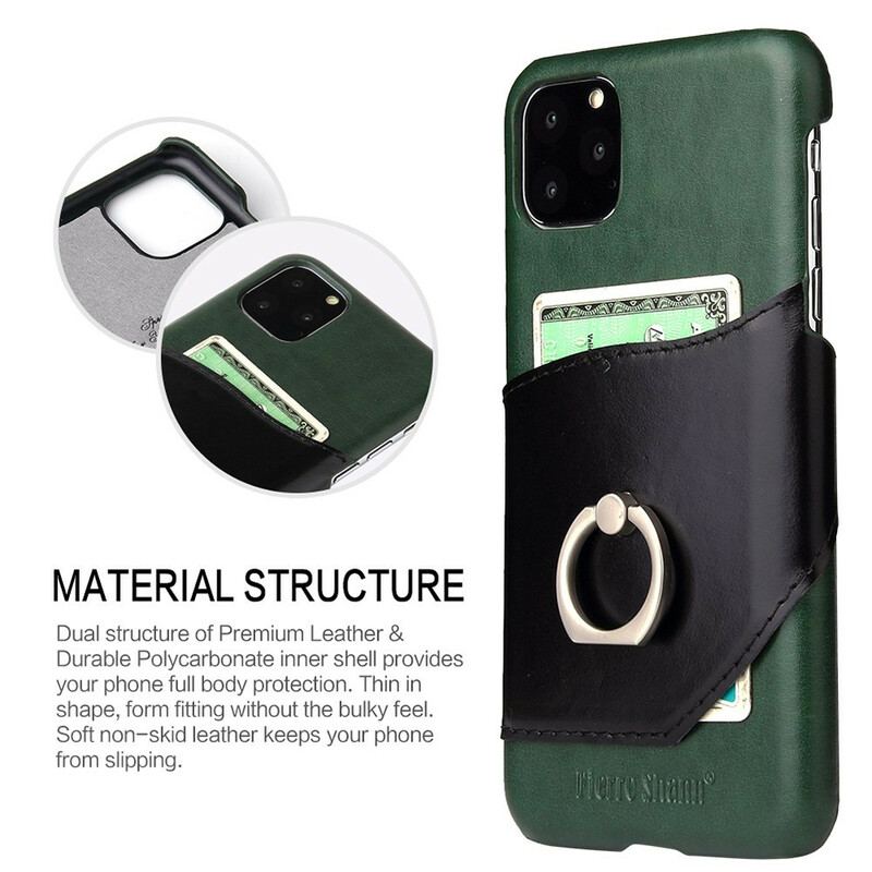 Capa Para iPhone 11 Porta-cartões E Porta-anel Fierre Shann
