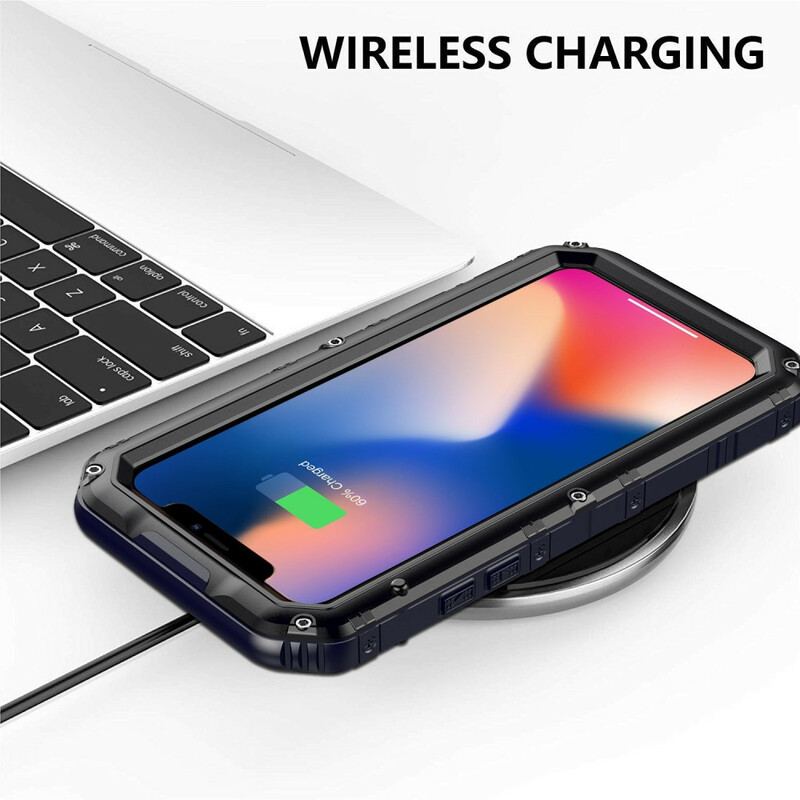 Capa Para iPhone 11 Vidro Temperado À Prova D'água E Metal