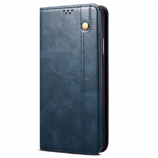 Capa De Celular Para Vivo V23 5G Flip Couro Sintético Encerado
