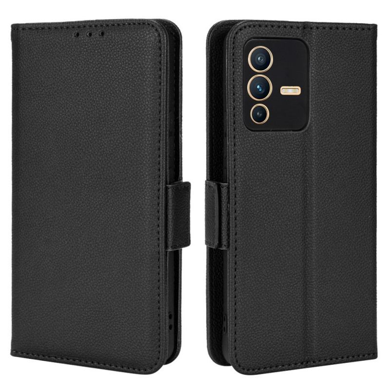 Capa Flip Para Vivo V23 5G Fecho Duplo Finesse