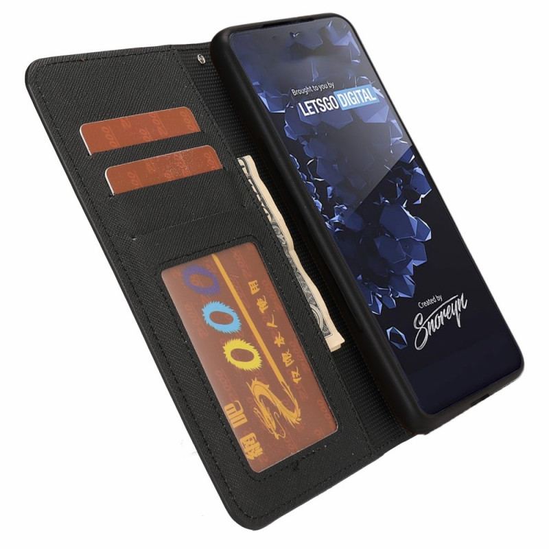 Capa De Celular Capa Em Pele Para Samsung Galaxy S22 Ultra 5G Texturizado Com Destacável