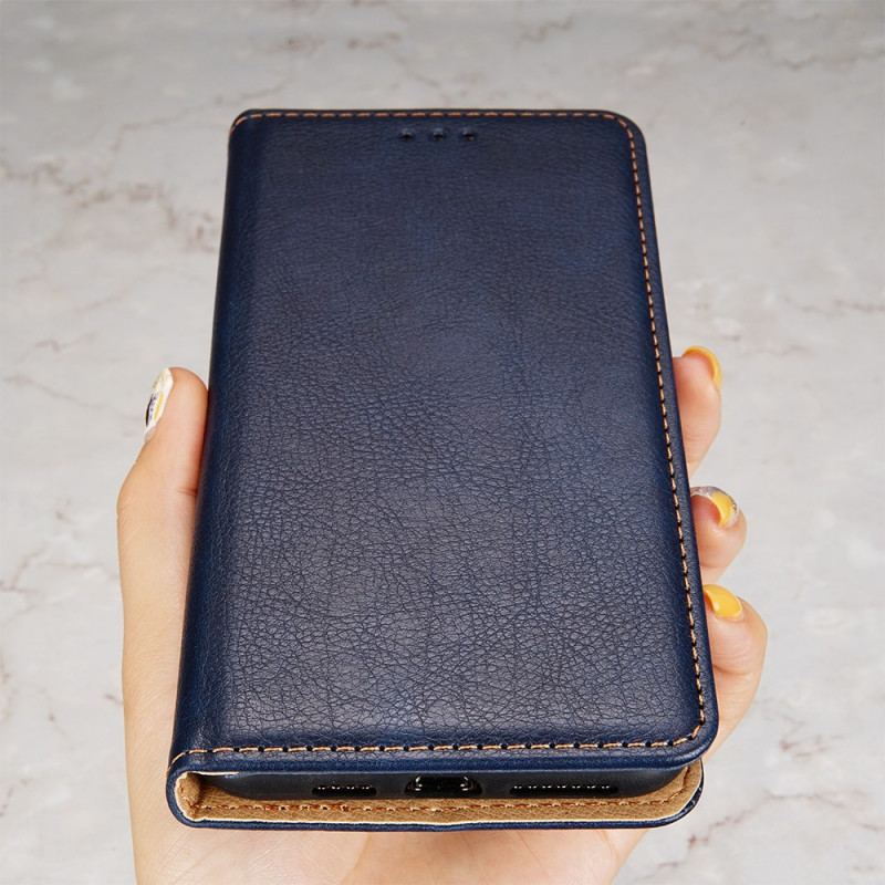 Capa De Celular Para Samsung Galaxy S22 Ultra 5G Flip Costura De Couro Falso