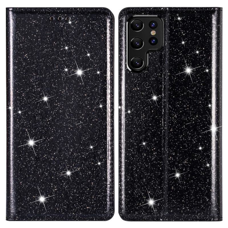 Capa De Celular Para Samsung Galaxy S22 Ultra 5G Flip Estilo De Lantejoulas