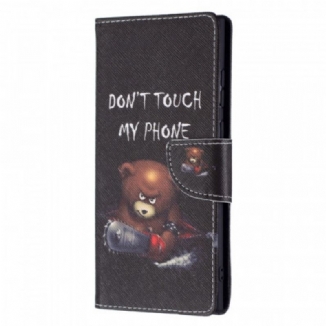 Capa Em Pele Para Samsung Galaxy S22 Ultra 5G Urso Perigoso