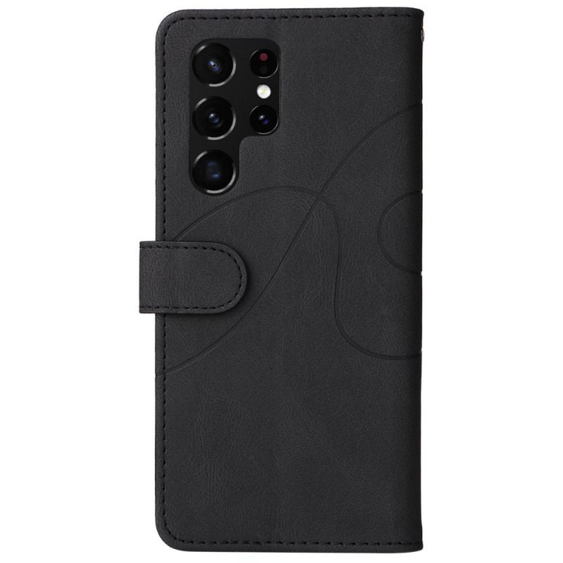 Capa Flip Para Samsung Galaxy S22 Ultra 5G Dois Tons