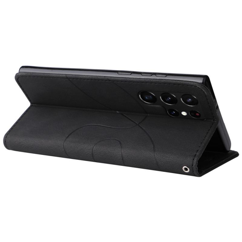 Capa Flip Para Samsung Galaxy S22 Ultra 5G Dois Tons