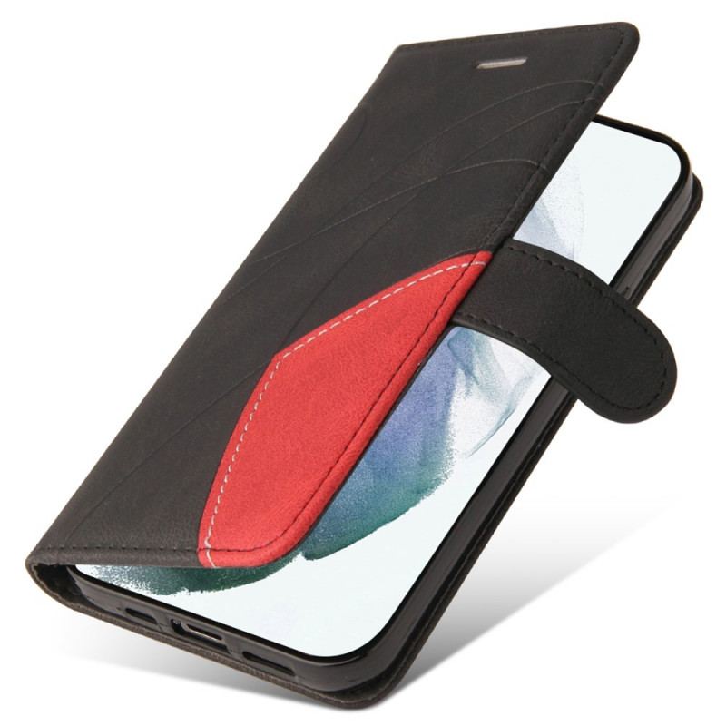 Capa Flip Para Samsung Galaxy S22 Ultra 5G Dois Tons