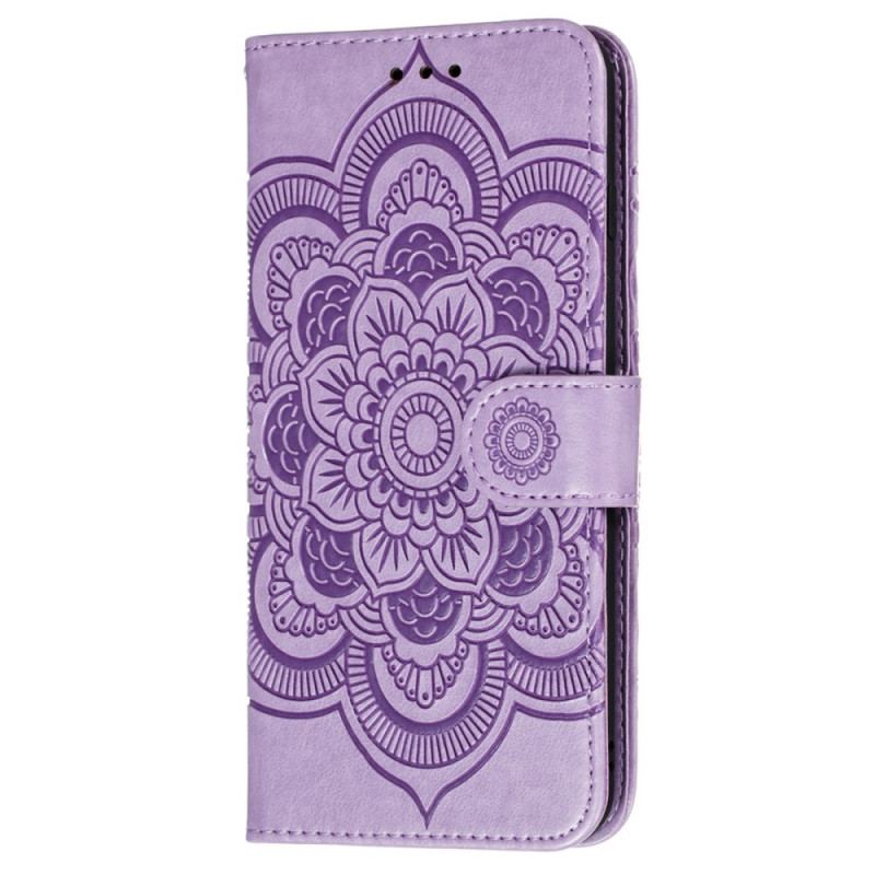 Capa Flip Para Samsung Galaxy S22 Ultra 5G Mandala Completa
