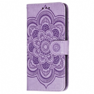 Capa Flip Para Samsung Galaxy S22 Ultra 5G Mandala Completa