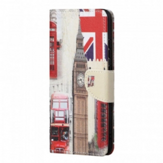 Capa Flip Para Samsung Galaxy S22 Ultra 5G Vida Em Londres