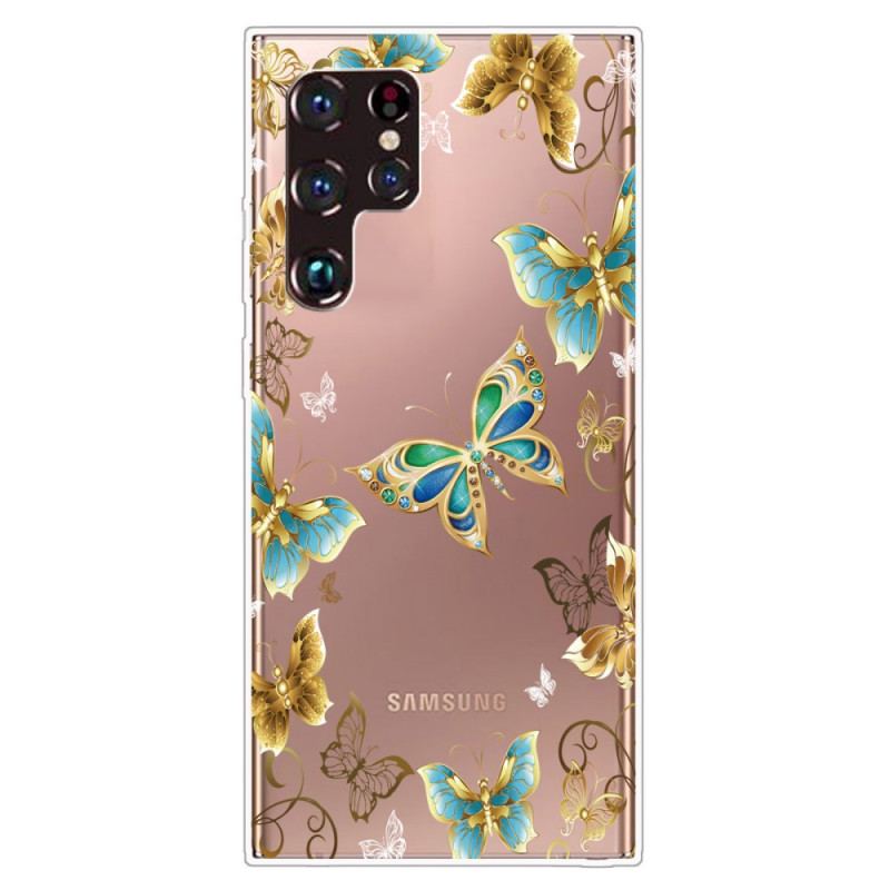 Capa Para Samsung Galaxy S22 Ultra 5G Borboletas De Design