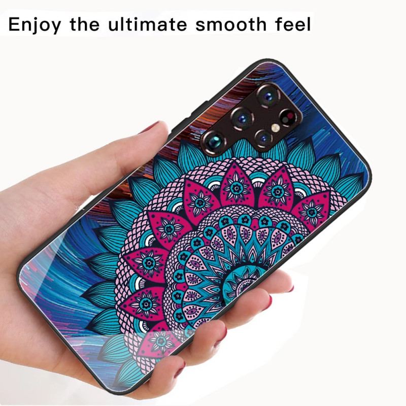 Capa Para Samsung Galaxy S22 Ultra 5G Mandala Vidro Temperado