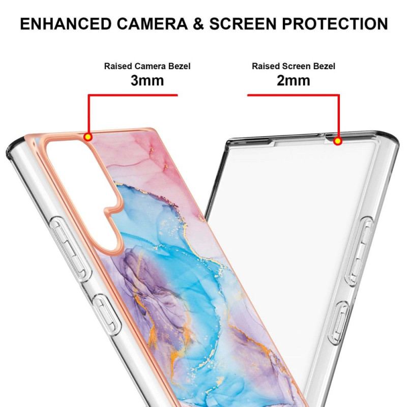 Capa Para Samsung Galaxy S22 Ultra 5G Mármore Sofisticado