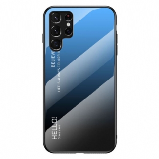 Capa Para Samsung Galaxy S22 Ultra 5G Olá Vidro Temperado