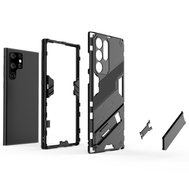 Capa Para Samsung Galaxy S22 Ultra 5G Suporta Duas Posições Mãos Livres