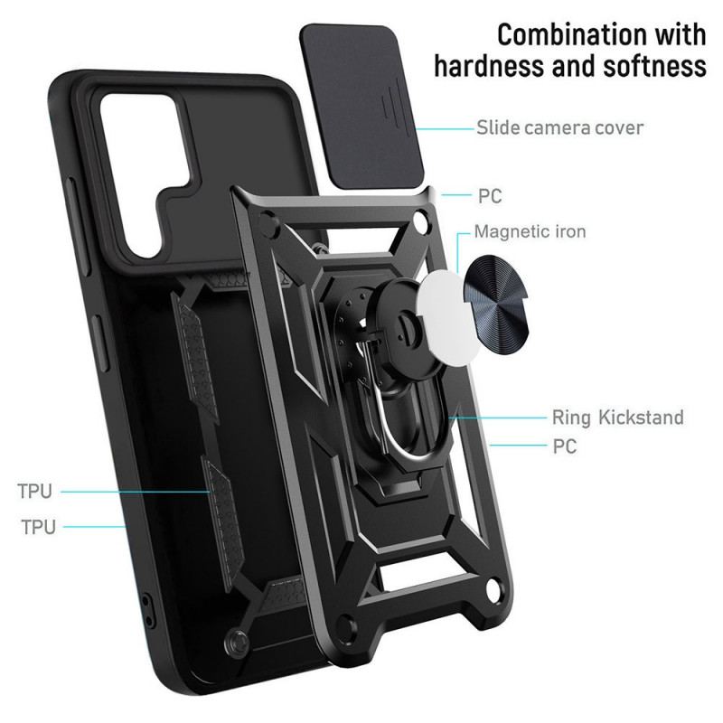 Capa Para Samsung Galaxy S22 Ultra 5G Suporte E Protetores Para Lentes De Design