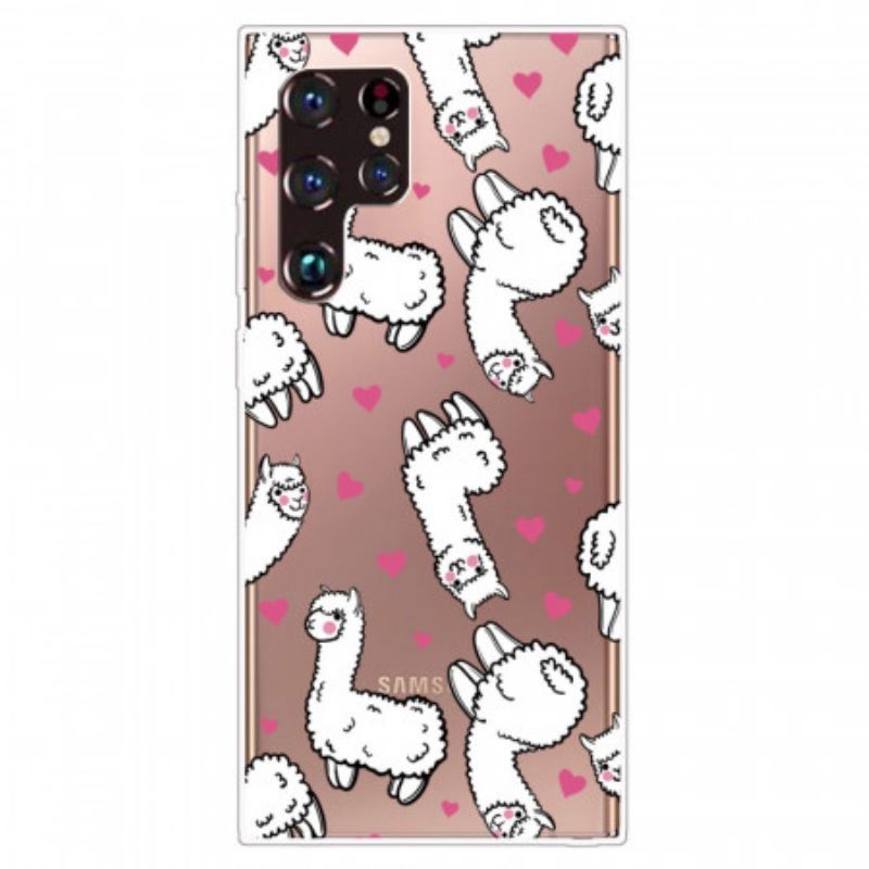 Capa Para Samsung Galaxy S22 Ultra 5G Top Lhamas