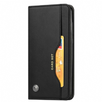 Capa De Celular Para Samsung Galaxy M51 Flip Titular De Cartão De Couro Sintético
