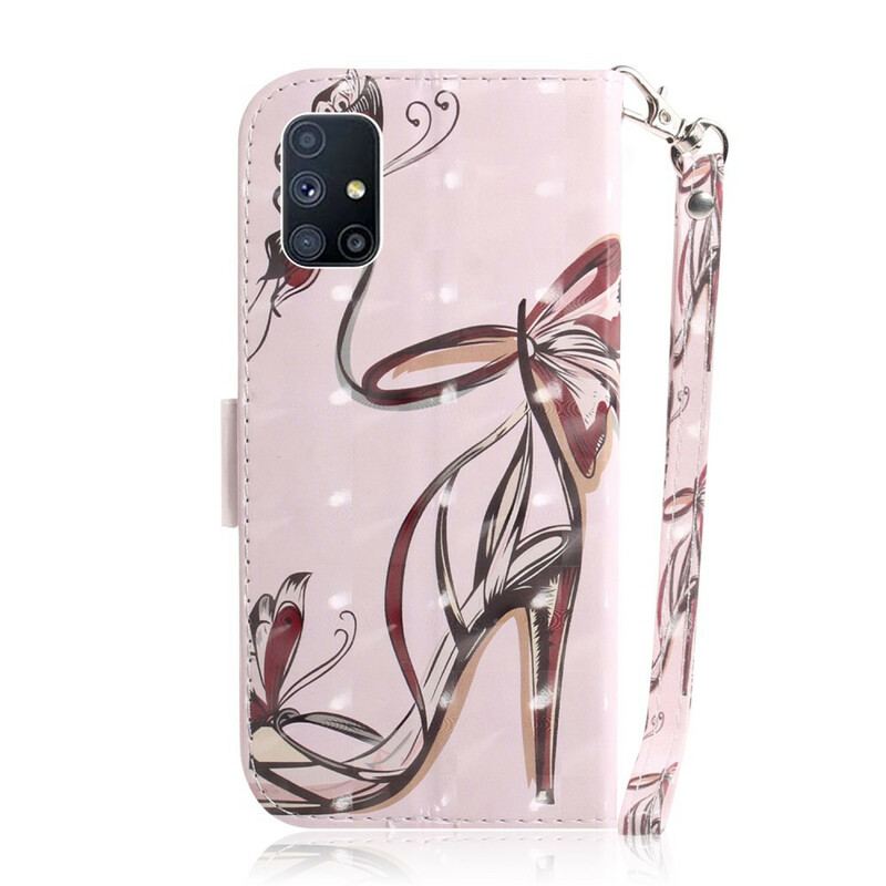 Capa Folio Para Samsung Galaxy M51 De Cordão Bomba Strappy