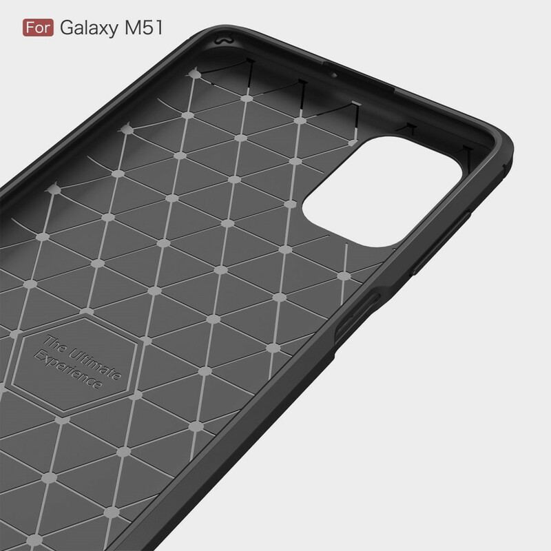 Capa Para Samsung Galaxy M51 Fibra De Carbono Escovada