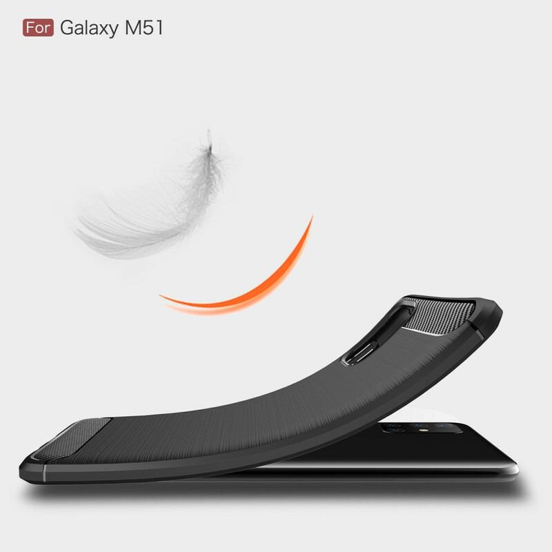 Capa Para Samsung Galaxy M51 Fibra De Carbono Escovada