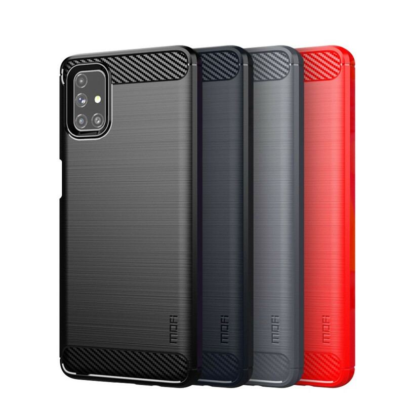 Capa Para Samsung Galaxy M51 Fibra De Carbono Escovada Mofi