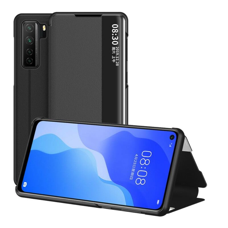 Capa De Celular Para Huawei P40 Lite 5G Couro Sintético Texturizado