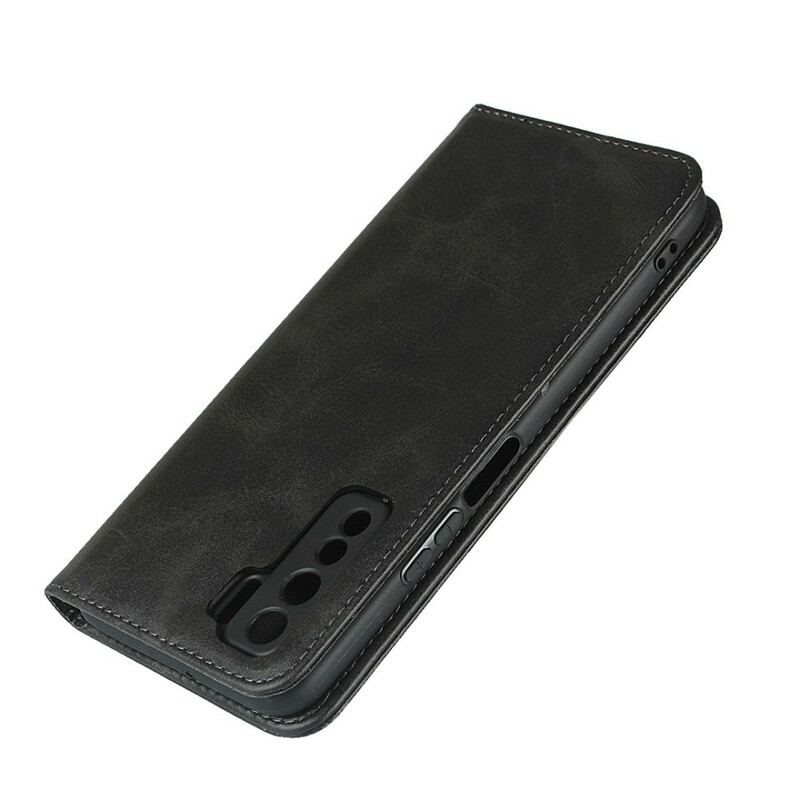 Capa De Celular Para Huawei P40 Lite 5G Flip Couro Legitimo
