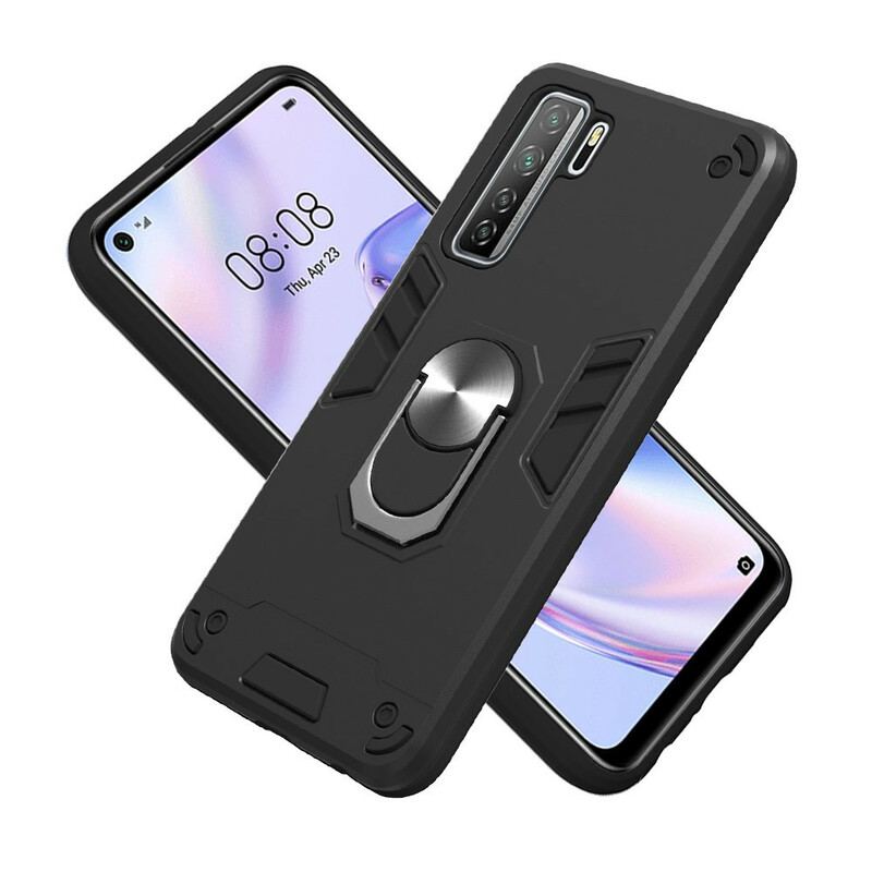 Capa De Celular Para Huawei P40 Lite 5G Porta-anel Destacável
