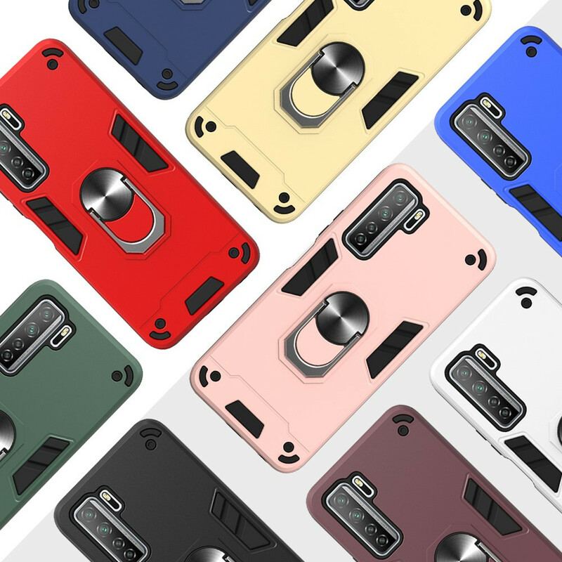 Capa De Celular Para Huawei P40 Lite 5G Porta-anel Destacável