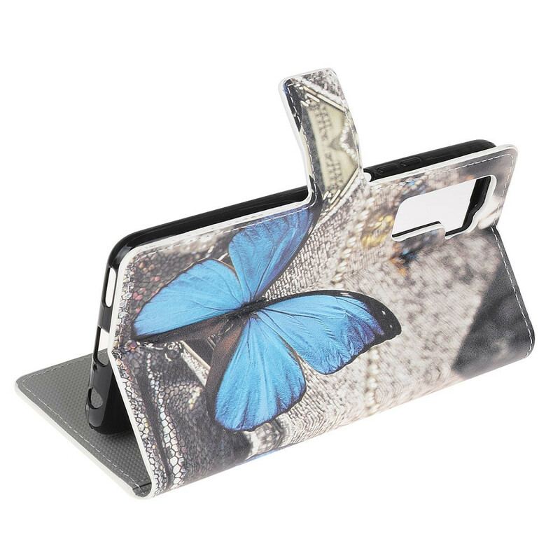 Capa Flip Para Huawei P40 Lite 5G Borboletas E Flores 2