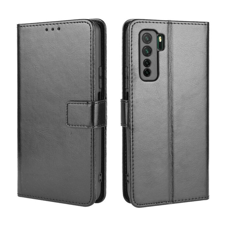 Capa Flip Para Huawei P40 Lite 5G Couro Falso Chamativo