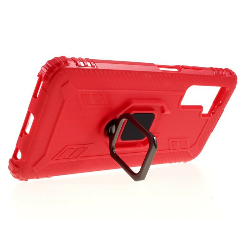 Capa Para Huawei P40 Lite 5G Anel E Fibra De Carbono