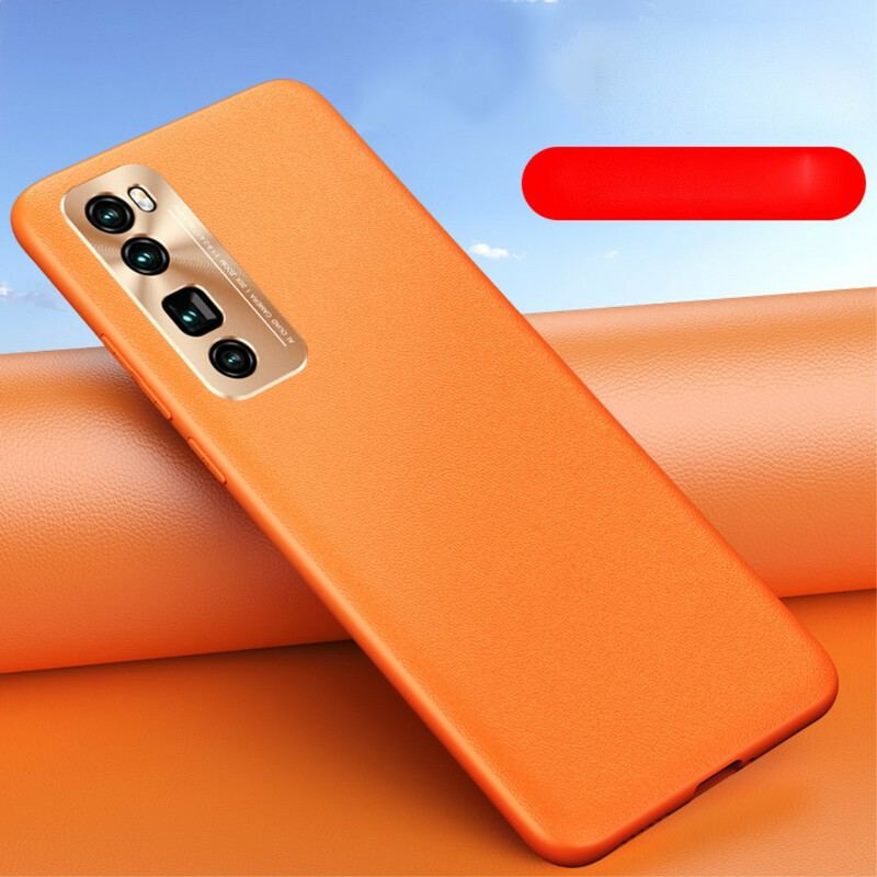 Capa Para Huawei P40 Lite 5G Estilo Cor De Couro