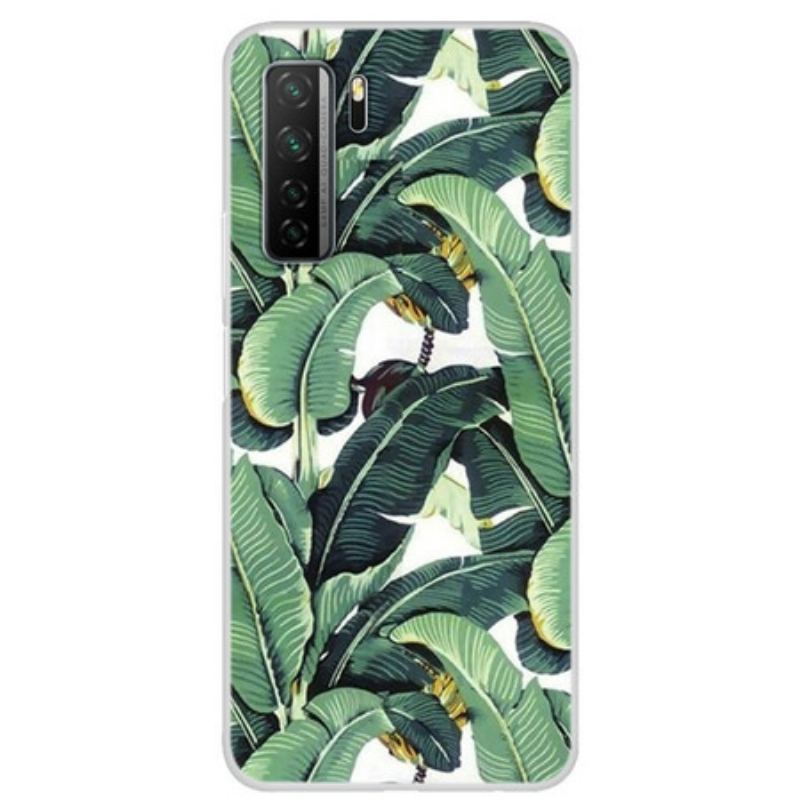 Capa Para Huawei P40 Lite 5G Múltiplas Folhas Verdes