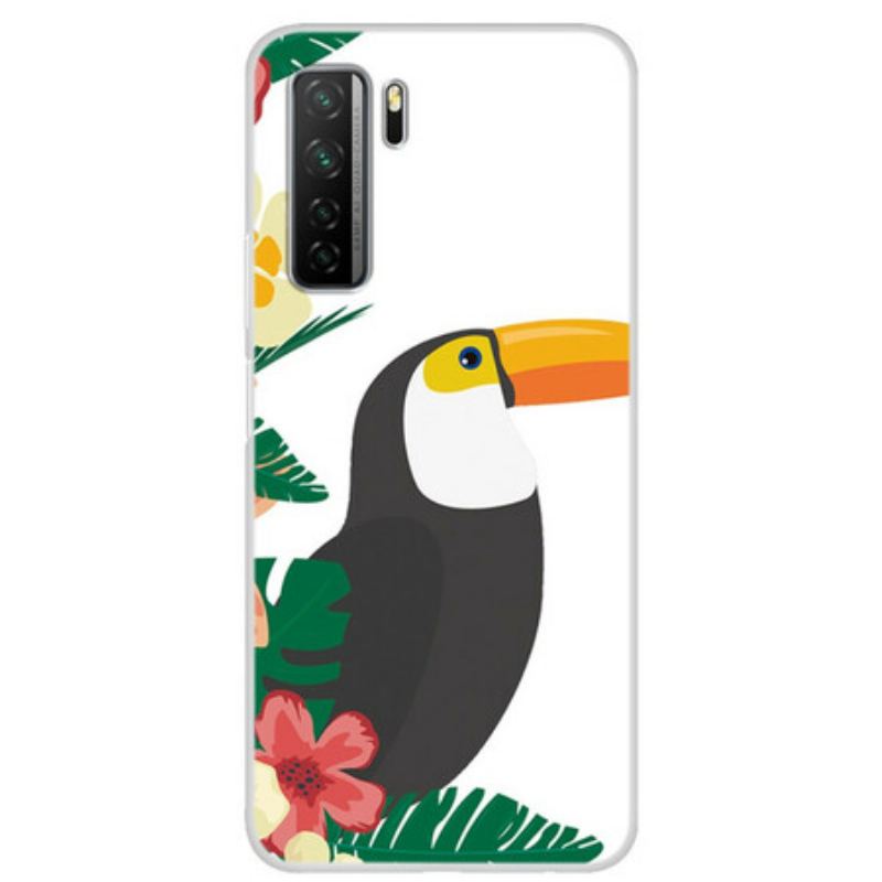 Capa Para Huawei P40 Lite 5G Toukan Transparente Na Selva