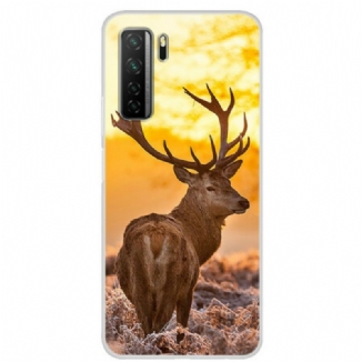 Capa Para Huawei P40 Lite 5G Veado E Paisagem