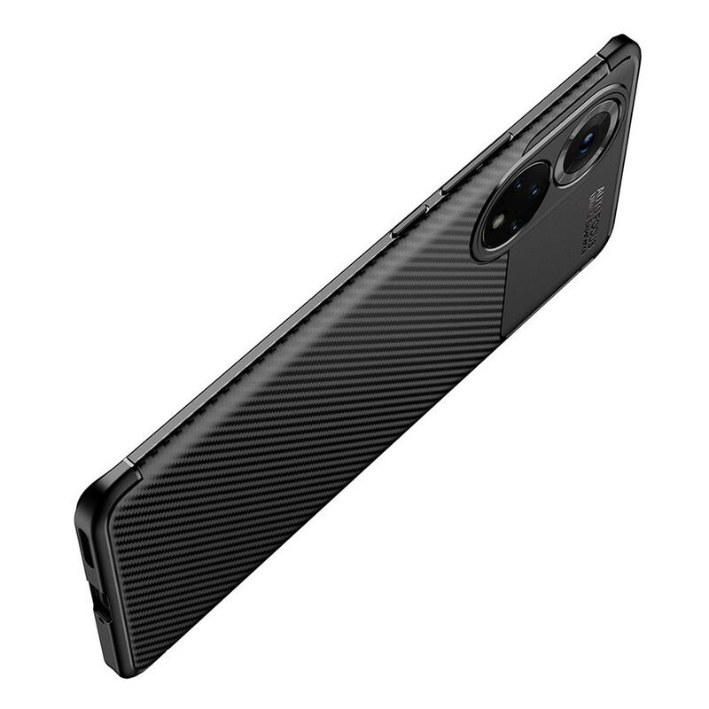 Capa De Celular Para Huawei Nova 9 Textura Flexível De Fibra De Carbono