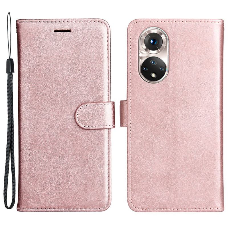 Capa De Couro Para Huawei Nova 9 De Cordão Efeito De Couro Com Tiras