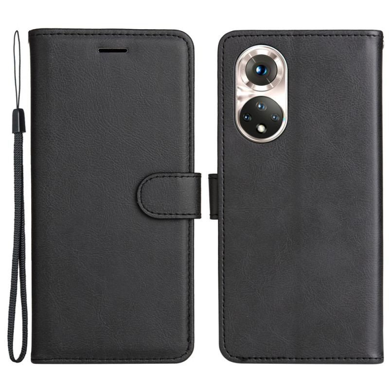 Capa De Couro Para Huawei Nova 9 De Cordão Efeito De Couro Com Tiras