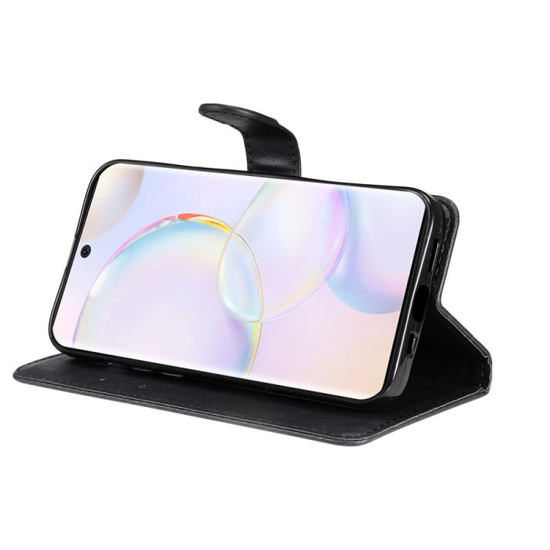 Capa De Couro Para Huawei Nova 9 De Cordão Efeito De Couro Com Tiras
