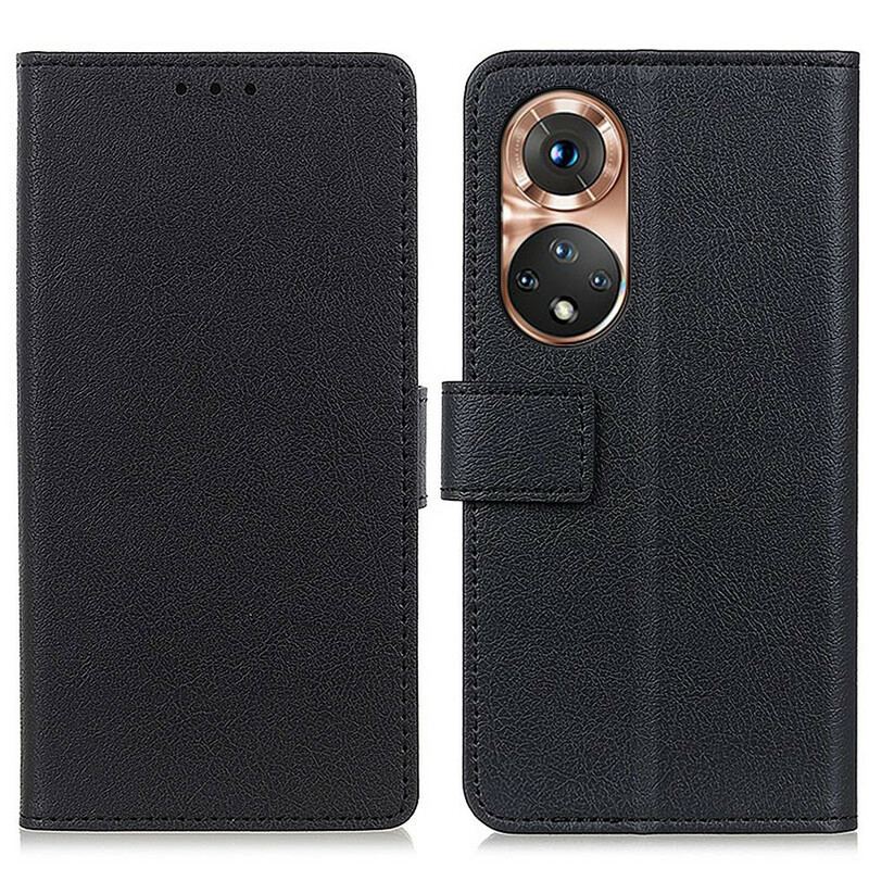 Capa De Couro Para Huawei Nova 9 Efeito Couro Clássico